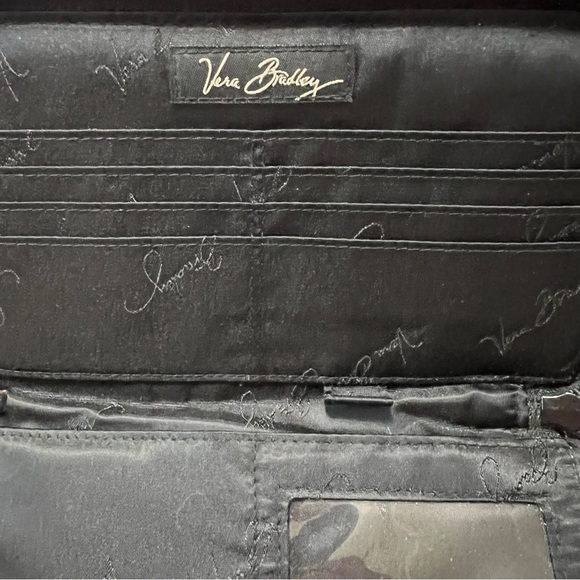 Vera Bradley Black Paisley Quilted Wallet - Picture 3 of 7